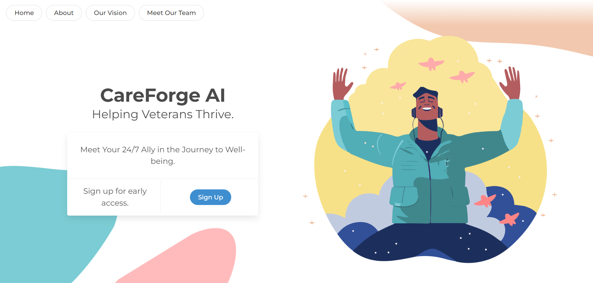 CareForge AI mental health platform project screenshot