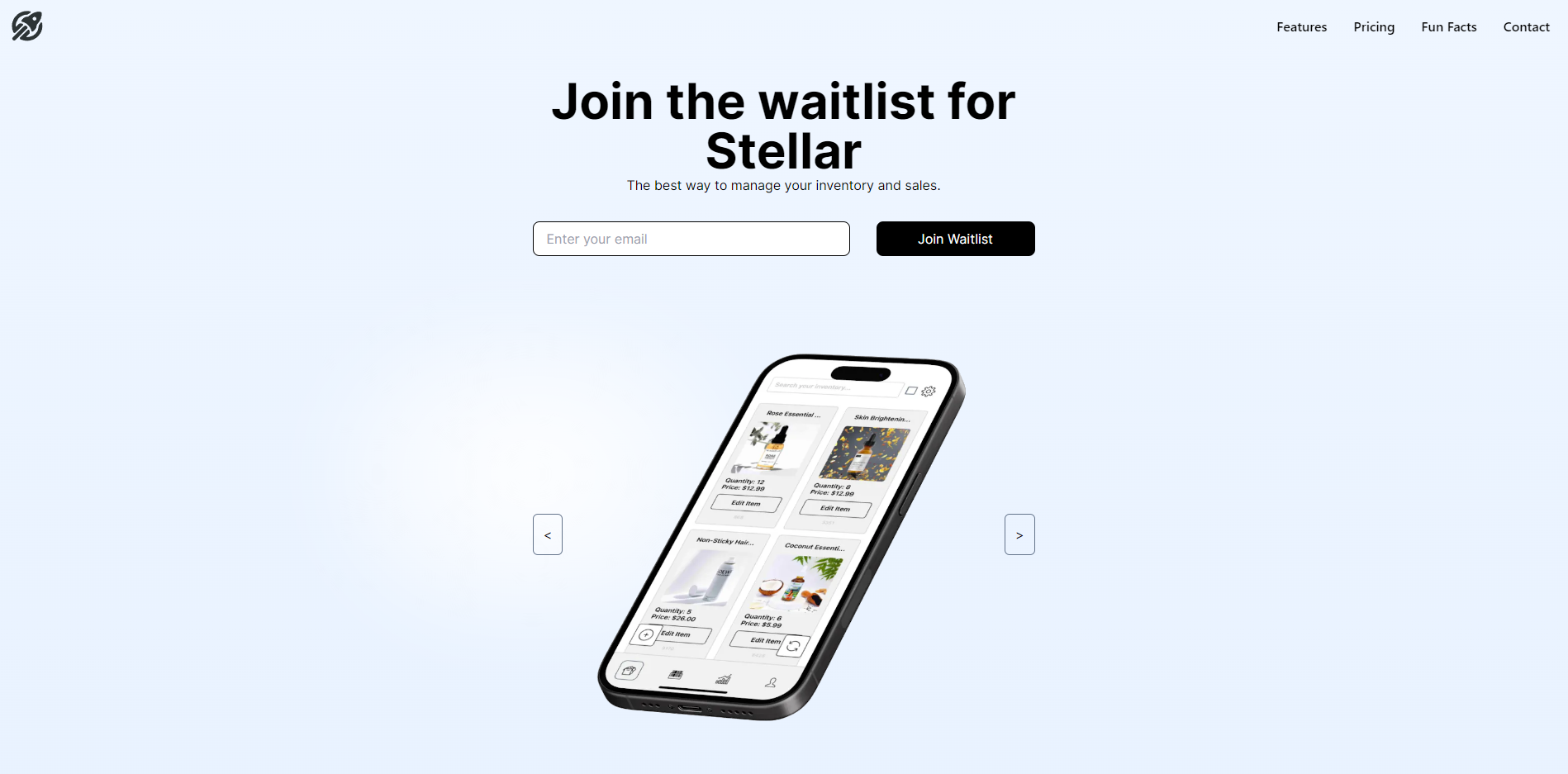 Stellar Inventory mobile inventory tracking project screenshot